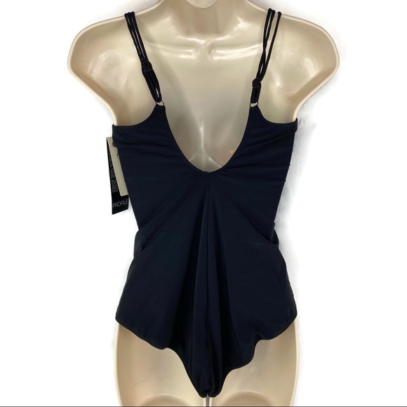 Profile by Gottex Fishnet High Neck One Piece Black Swimsuit size 12 - Picture 7 of 13